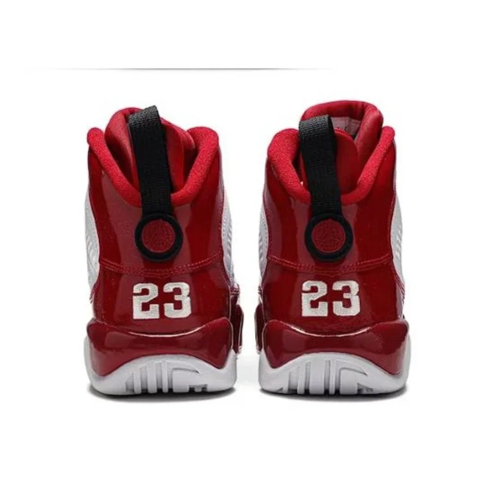 NIKE Kid's Jordan 9 Retro White Gym Red (PS) Size 12C - Picture 4 of 11